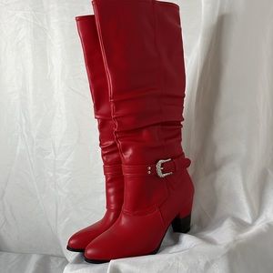 Women’s size 8.5 Red “western style” zip up boots
